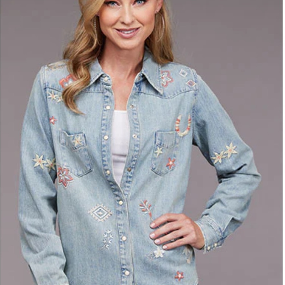 Stetson Embroidered Denim Shirt